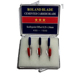 Combo 6-Pack Replacement Carbide Blades 3 Each 45 & 60 Degree Vinyl Sign Making Plotting Compatible with Roland Bridge Refine US Cutter