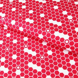Riley Blake Honeycomb Cotton Fabric Patchwork Cotton on Red 25 cm Long