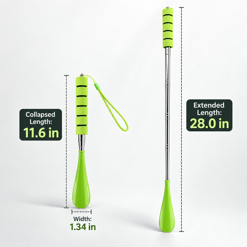 Adjustable Long Shoe Horn for Easy Shoe Wearing – 12–28