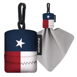 SPUDZ Ultra | Microfiber Cloth Screen Cleaner and Lens Cleaner | Closable Bottom | Texas Flag | 6 x 6 Inches