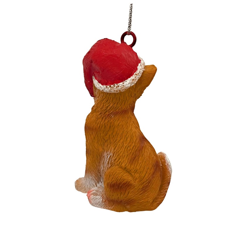 Cat Figurine Christmas Ornaments (Orange Tabby)