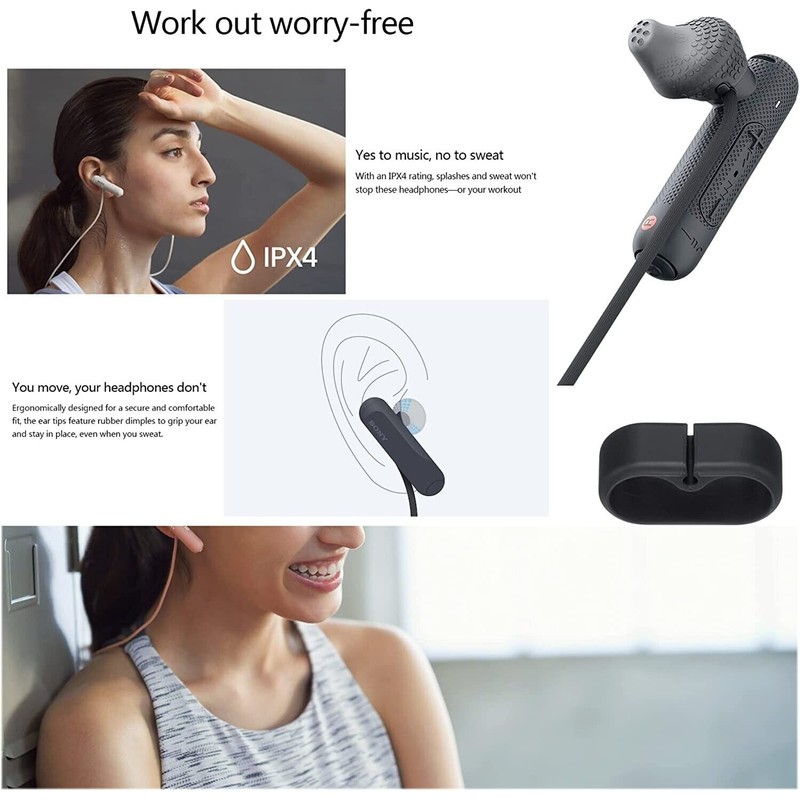 Sony Extra Bass Bluetooth Headphones. Wireless Sports Earbuds with Mic.