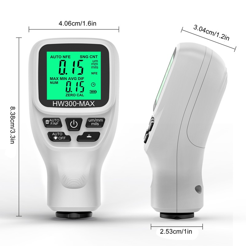 0-2000UM Thickness Gauge High Precise LCD Digital Automobile Film Thickness
