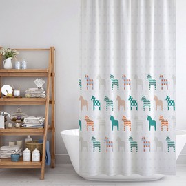 Scarlet color pony waterproof shower curtain / 스칼렛 컬러 포니 방수 샤워커튼