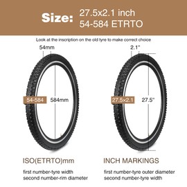 GRELiving 2 x Bicycle Tyres Bicycle Cover 26 x 2.1 Inch Bike Tyres for Mountain Bike/City Bike/Road Bike