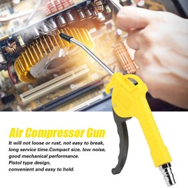 Air Gun, Air Duster, Air Blow Gun, Air Compressor Gun, Air Dust Gun, Air Tool Nozzle, High Pressure Resistant, Ergonomic, Airtight, Dust Removal, Cleaning Tool, Length 4.3 inches (110 mm)