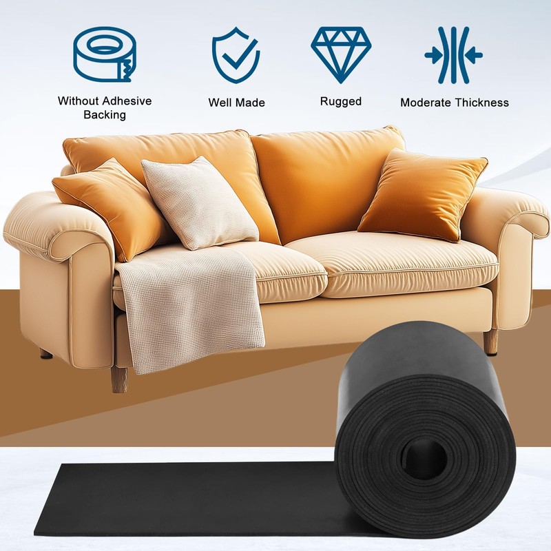 Neoprene Rubber Strips Solid Rubber Sheet for DIY Gasket, Warehouse,