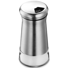 The Original Salt Shaker - Spice Dispenser with Adjustable Pour Holes - Stainless Steel & Glass 1 Bottle