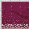 Soimoi Red Cotton Canvas Fabric Leaves & Rose Panel Decor