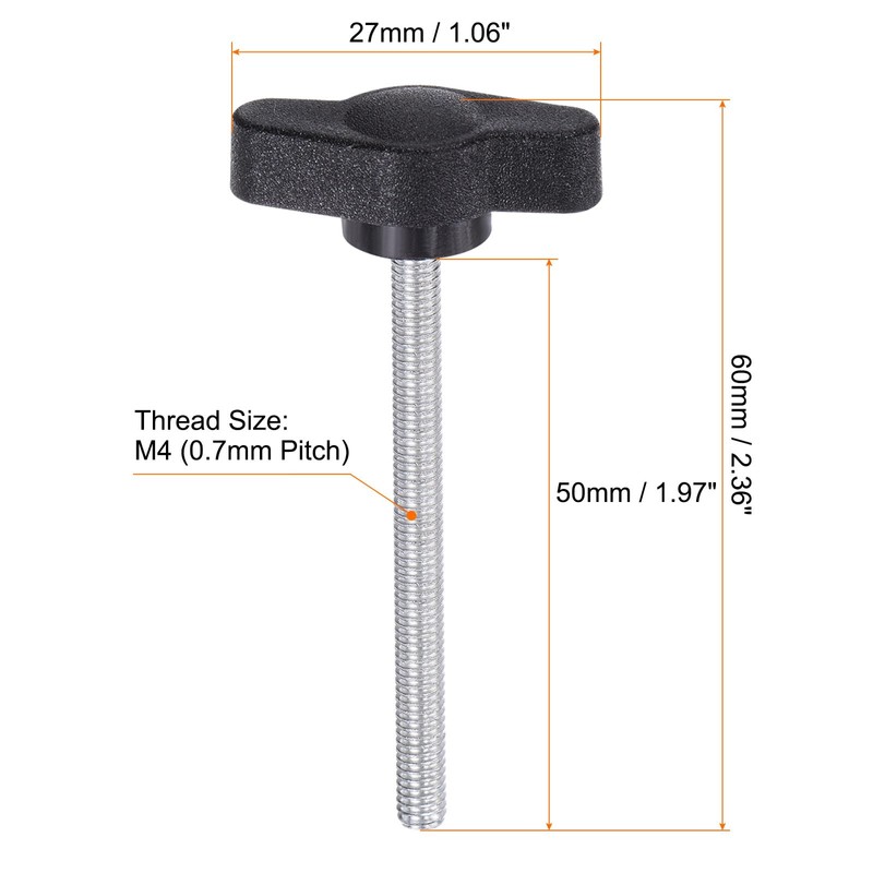 QUARKZMAN Pack of 20 Thumb Screws with T Wing Knobs,