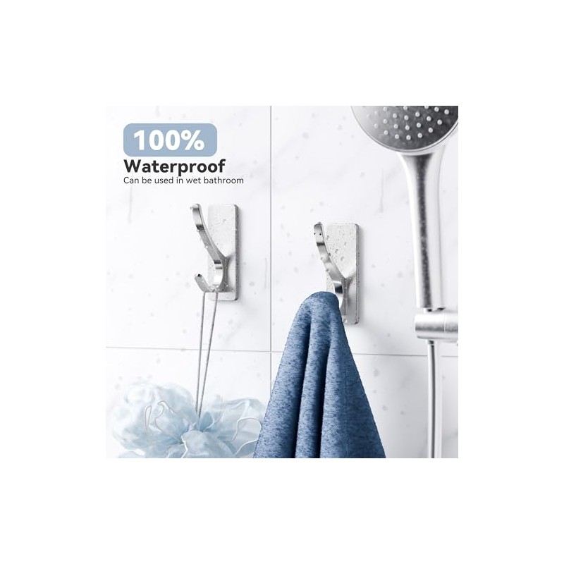 pickpiff Self Adhesive Coat Hooks for Hanging: Heavy Duty Stainless