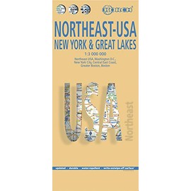 USA 5. Northeast USA. New York & the Great Lakes 1 : 3 000 000 (Borch Map)