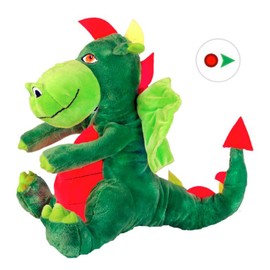 Record Your Own Plush 8 Inch Fearless the Friendly Dragon - Ready 2 Love in a Few Easy Steps