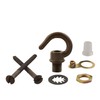 ElekTek 108mm Diameter Ceiling Rose with Hook Metallic Finishes Powder