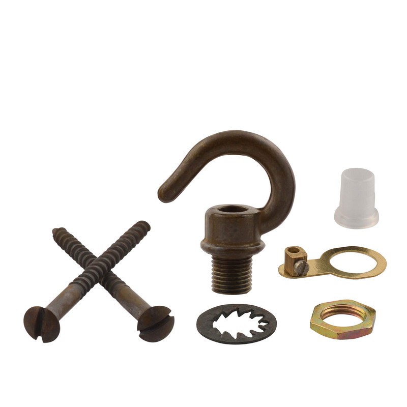 ElekTek 108mm Diameter Ceiling Rose with Hook Metallic Finishes Powder