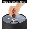 Bronze Lamp Shade Holder with Finials - 10 Inch, Set
