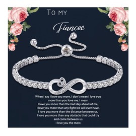 Btysun Graduation Gifts for Her Infinity Bracelets for Women Fiancee Gift for Women Teen Anniversary Wedding Gifts Adjustable Birthday Christmas Jewelry