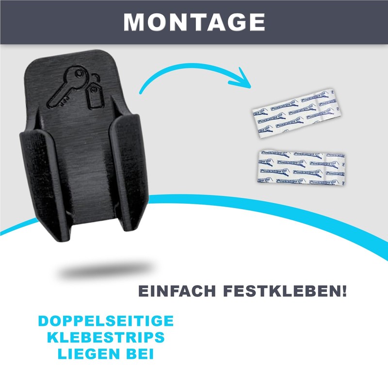 3D-Druck Camper Key Holder Suitable for Ducato 8 Motorhome/Caravan (Black)