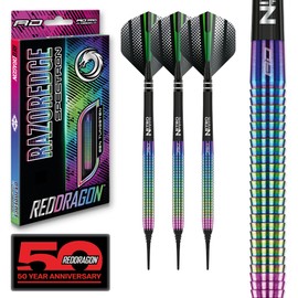 RED DRAGON Razor Edge ZX-1 22g Tungsten Darts Set with Flights and Stems