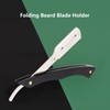 Beard Blade Holder Stainless Steel Foldable Manual Barber Straight Edge