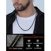 FaithHeart Collar Cuero negro Collar Cuero Trenzado Cadena Hombre Cordon