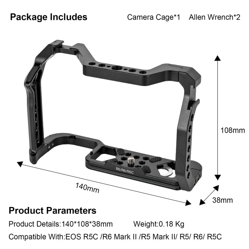 R5 ii/R5/R6/R5C/R6 ii Camera Cage,R5 Mark ii/R6 Mark ii Cage