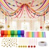 600 Sheet Paper Chain Strips Craft Kit with Star Garland