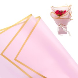 Accguan 24 Sheets Flower Wrapping Paper - Packing Paper, Bouquet Wrapping Paper, for Birthday, Graduation Ceremonies, Wedding, Valentine's Day Gift(Dark Pink)