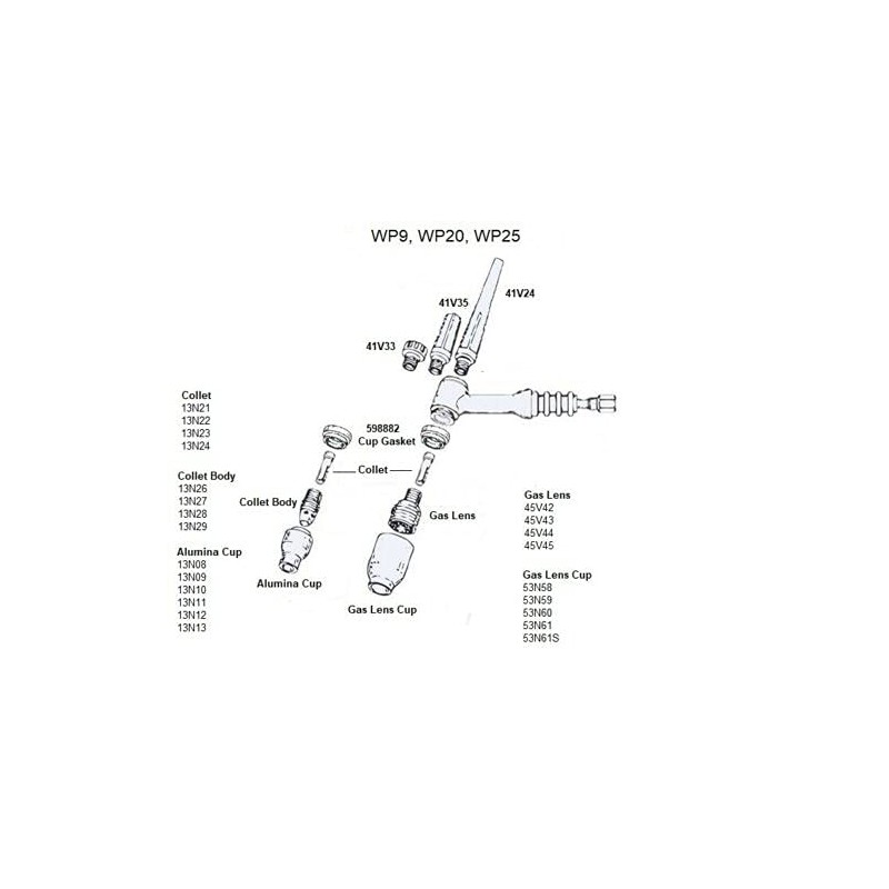 STARTECHWELD 41V24 TIG Torch Long Back Cap Fit Tig Torches