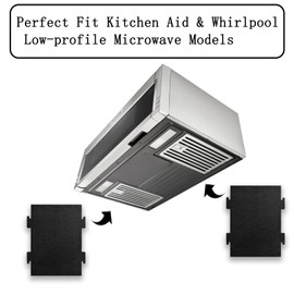 Aolleteau 4 Pack Activated Charcoal Air Filters Compatible with Whirlpool Over-The-Range Microwaves, for Over The Range Microwave Hood Models YKMLS311, YWML55011, WML75011