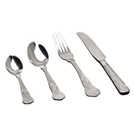 Genware TES-KG 18/0 Stainless Steel Kings Pattern Teaspoon, Pack of 12