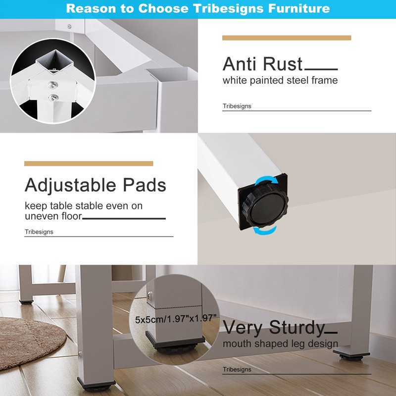 Tribesigns Computer Desk, 47 inch Modern Simple Office Desk Computer