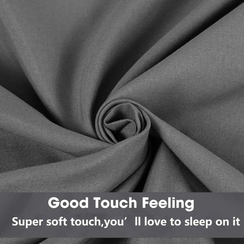 Premium King Pillow Cases - 6 Pack -Gray - Super