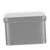OFFSCH Frosted Iron Tea Tin Box with Lid Square Metal
