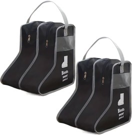 Boot Bags - Boots Storage Bag Portable Short Shoe Bags for Storage And Travel - Dust Proof Travel Shoe Bags for Packing, Cowboy Boots, Home Storage Black