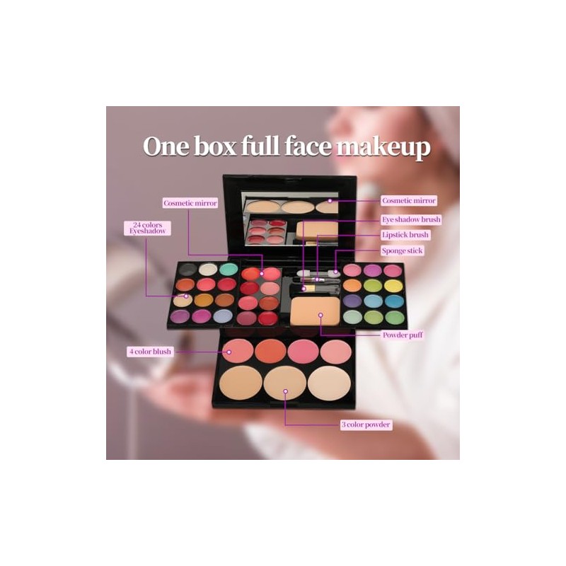 Badhare Kit De Maquillaje Beauty Full Face Palette 24 Sombras