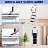 Step Ladder 4 Step Folding with Handrails, Folding Step Stool