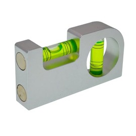 High precision solid aluminum alloy small level ruler, portable mini horizontal bubble magnetic function (85 * 45 * 15mm)
