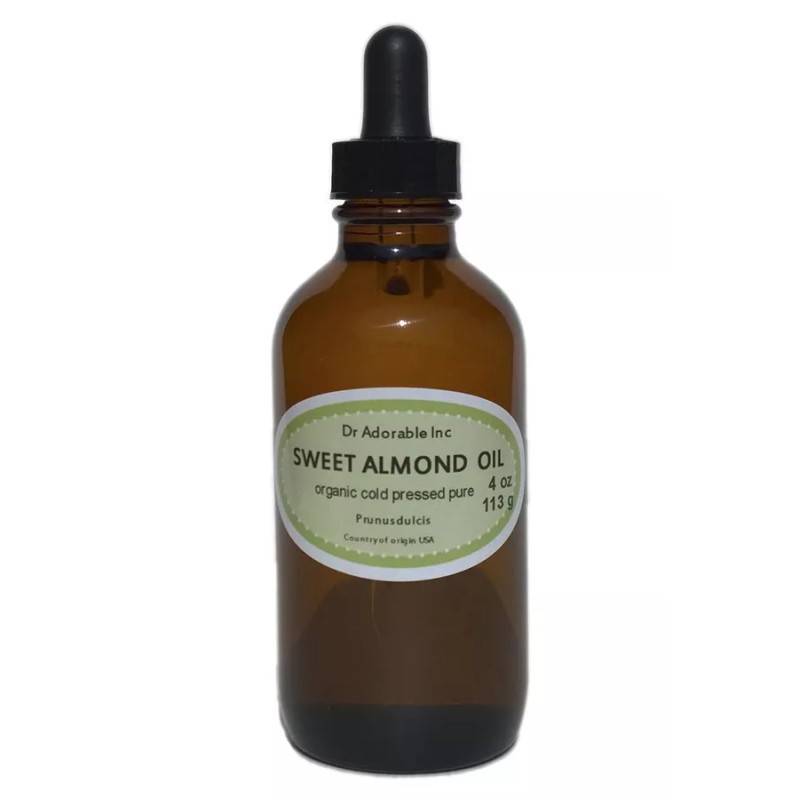 DR.ADORABLE 2 OZ w/dropper ALMOND OIL ORGANIC DRY SKIN HAIR