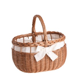 e-wicker24 Wicker Shopping Basket - Natural Colour - Gift Basket