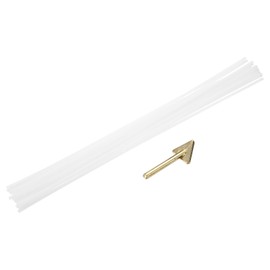 MECCANIXITY 20 Pcs White Plastic Welding Rods 5mm x 500mm PE Double Strands Ribbon Welding Strip with Smoothing Tools for Repairing Water Tanks Forklift Pallets Trash Cans(0.2inch x 20inch)