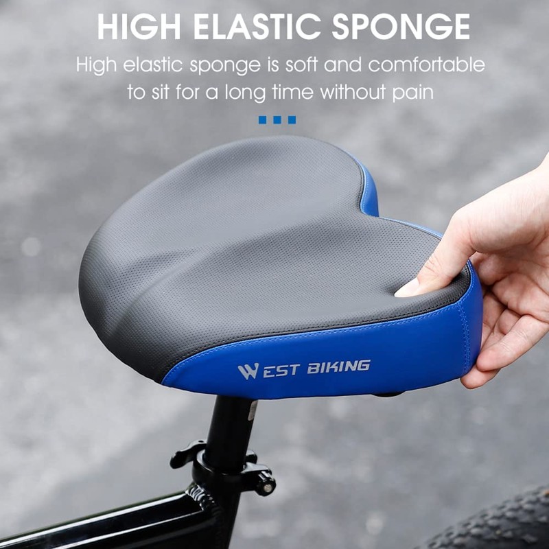 Bike Saddle, Ergonomic Bicycle Replacement Saddle Soft Widen Thicken Road