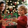 Daity Electric Christmas Train Set with Soft Light and Quiet