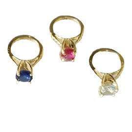 SURANO DESIGN JEWELRY 14K Yellow Gold Small Ring Pendant Charm w/Birthstone Colored CZ Stone or Pearl (MAY-EMERALD COLOR CZ)