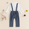 GOOCHEER Newborn Infant Baby Boy Clothes Suit Bowtie Dress Romper+Suspender