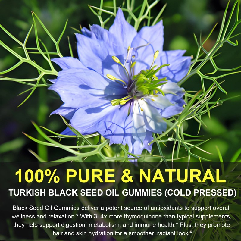 Maani Essence Black Seed Oil Gummies, Organic & Cold Pressed