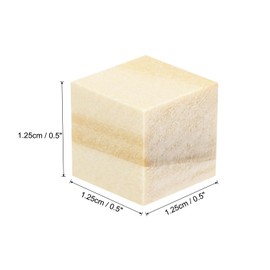 MECCANIXITY Crafts Wooden Cube 100 Pcs Square Natural Solid Wood Crafts Blocks for DIY Projects, Puzzle Making and Stamps for Home Decoration