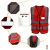 A-SAFETY Small High vis Red Reflective FIRE Safety Vests with