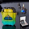 Trench Lighter Cool Steampunk Kerosene Lighter with Blue LED Light,