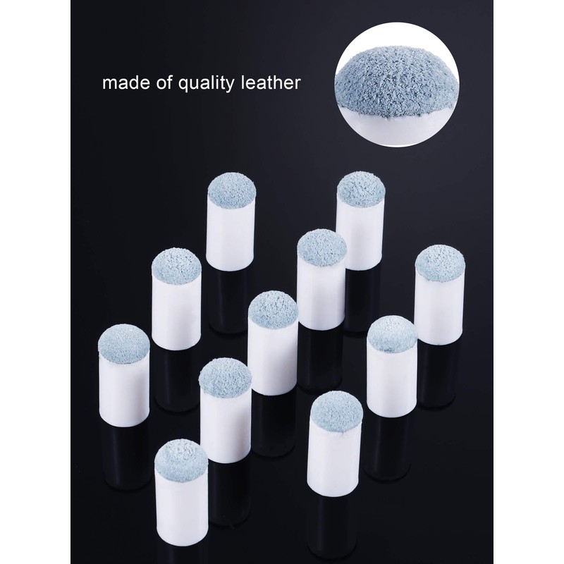 Gejoy 24 Pcs Slip on Pool Cue Tips Pool Stick